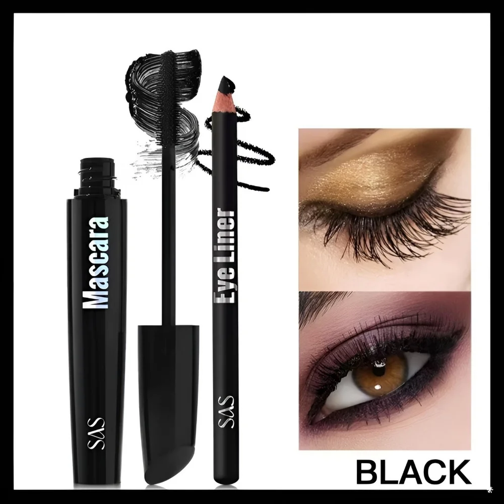 🆕THE BIG EYES PRIZE 12 HOUR WEAR BLACK VOLUME MASCARA & EYELINER BOXED SET